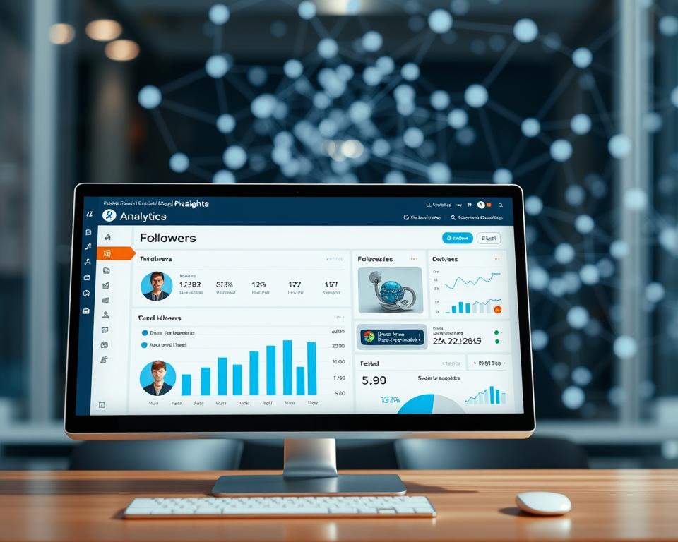 A sophisticated desktop interface showcasing an analytics dashboard for social media follower insights. In the foreground, a sleek user interface displays a detailed breakdown of inactive followers, their activity patterns, and engagement metrics. The middle ground features well-organized data visualizations, charts, and graphs providing a clear, data-driven overview. In the background, a blurred, ethereal network of social connections and data flows creates a sense of depth and interconnectivity. The overall scene conveys a professional, polished aesthetic with a focus on data-driven decision making for effective social media management.