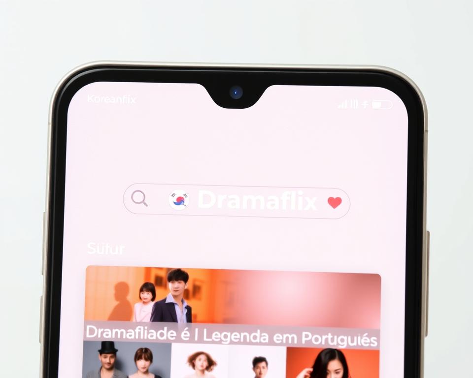 A tranquil and minimalist mobile app interface, showcasing the Dramaflix logo against a clean, white background. The app's simple and intuitive design is highlighted, with a prominent search bar and a selection of Korean drama titles below. The interface features a smooth, high-resolution display with a warm, natural lighting, emphasizing the app's user-friendly and accessible nature. The app's subtitle, "Legenda em Português," is displayed in a clean, legible font, indicating the app's support for Portuguese subtitles. The overall composition conveys a sense of sophistication, practicality, and ease of use, perfectly capturing the essence of the "Dramaflix: Simplicidade e Legenda em Português" section. A tranquil and minimalist mobile app interface, showcasing the Dramaflix logo against a clean, white background. The app's simple and intuitive design is highlighted, with a prominent search bar and a selection of Korean drama titles below. The interface features a smooth, high-resolution display with a warm, natural lighting, emphasizing the app's user-friendly and accessible nature. The app's subtitle, "Legenda em Português," is displayed in a clean, legible font, indicating the app's support for Portuguese subtitles. The overall composition conveys a sense of sophistication, practicality, and ease of use, perfectly capturing the essence of the "Dramaflix: Simplicidade e Legenda em Português" section.