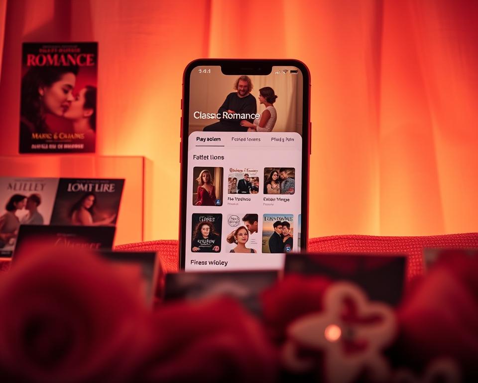 Aplicativo para filmes de romances