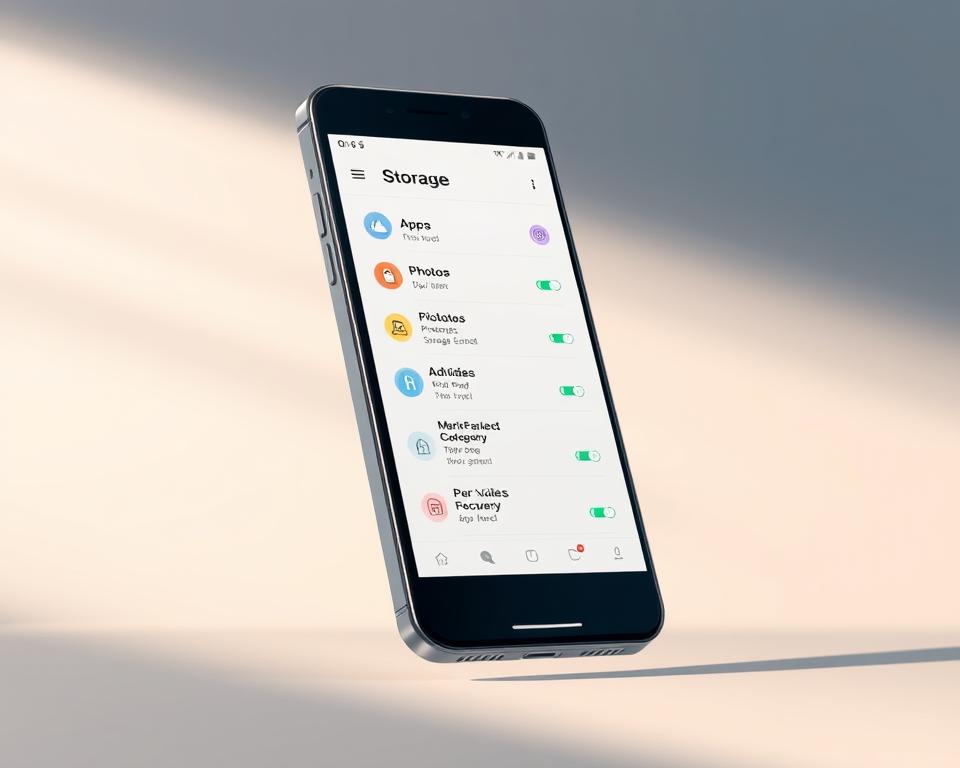 Gerenciador de armazenamento de celular