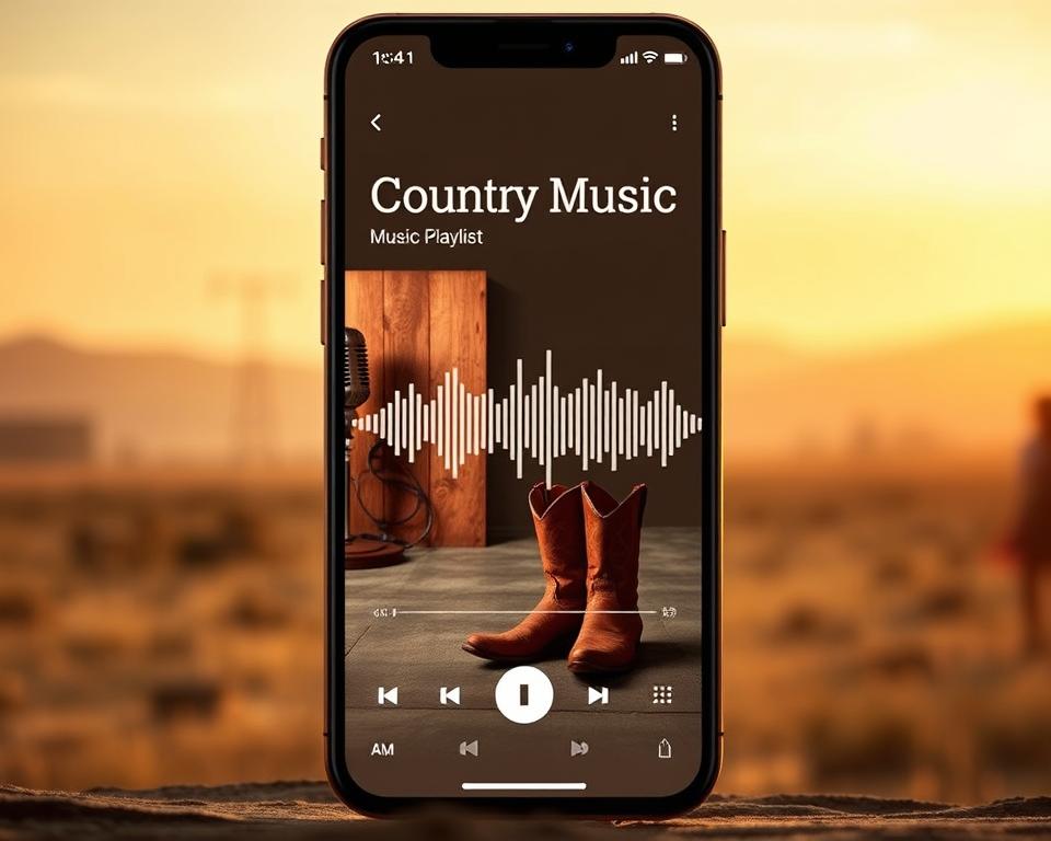 aplicativo para escutar música country
