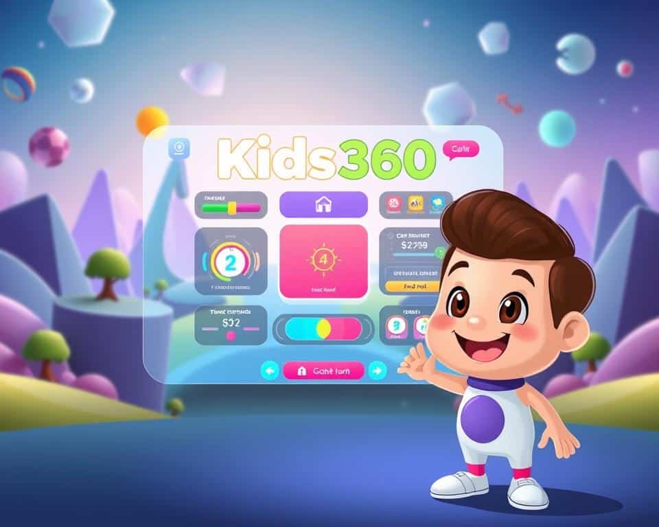 A vibrant and engaging game-based interface for a parental control app, "Kids360" is the centerpiece of this dynamic image. In the foreground, a playful, cartoon-style character greets the viewer, inviting them to explore the app's features. The middle ground showcases a variety of interactive elements, such as progress bars, icons, and colorful buttons, creating a sense of gamification and user engagement. The background depicts a whimsical, futuristic landscape with geometric shapes, gradients, and subtle lighting effects, reinforcing the app's digital and innovative nature. The overall composition conveys a sense of child-friendly design, educational value, and empowering parental control, perfectly aligning with the article's subject and section title. A vibrant and engaging game-based interface for a parental control app, "Kids360" is the centerpiece of this dynamic image. In the foreground, a playful, cartoon-style character greets the viewer, inviting them to explore the app's features. The middle ground showcases a variety of interactive elements, such as progress bars, icons, and colorful buttons, creating a sense of gamification and user engagement. The background depicts a whimsical, futuristic landscape with geometric shapes, gradients, and subtle lighting effects, reinforcing the app's digital and innovative nature. The overall composition conveys a sense of child-friendly design, educational value, and empowering parental control, perfectly aligning with the article's subject and section title.
