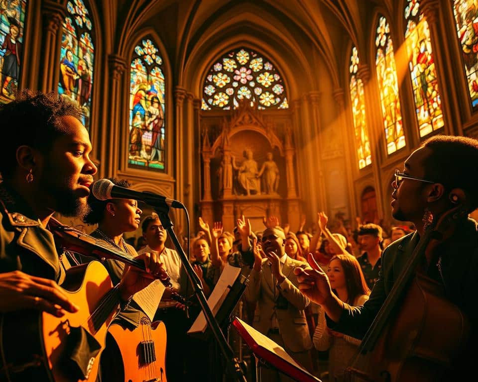 Força da fé através da música