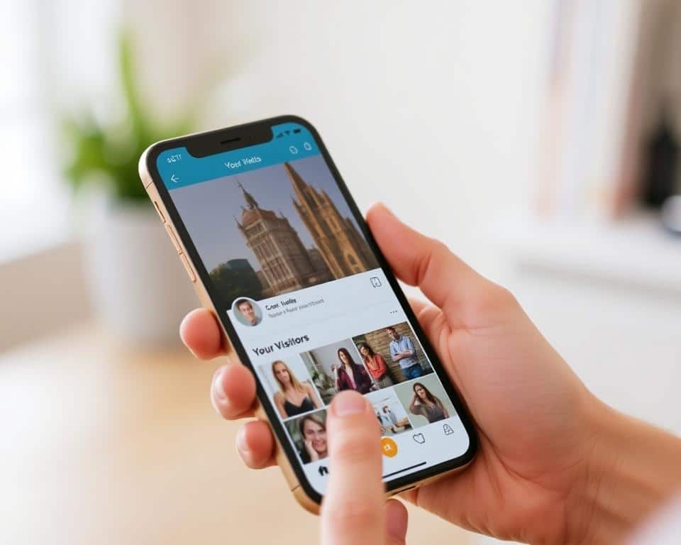 aplicativo seu perfil seus visitantes