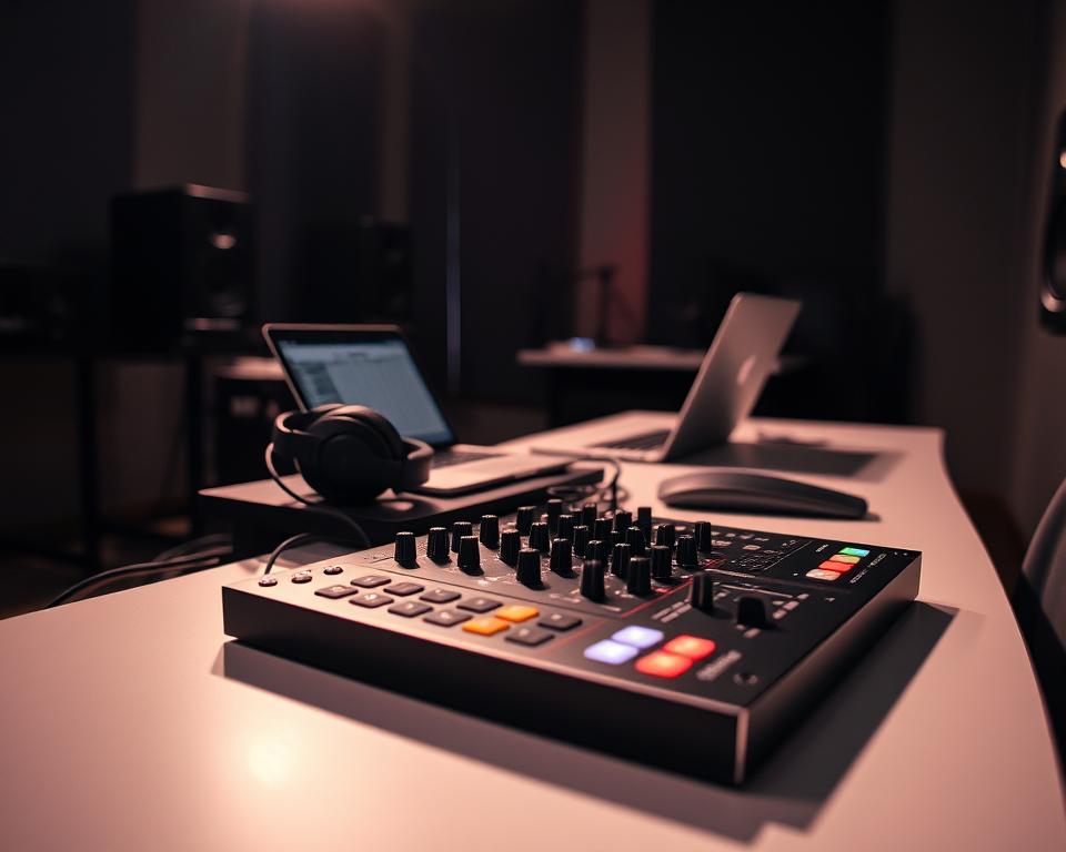 preparando dispositivo para mixagens dj