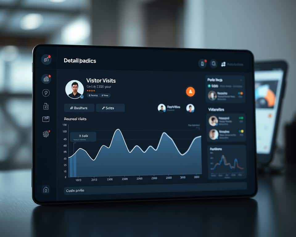 rastreador de visitas em perfil social