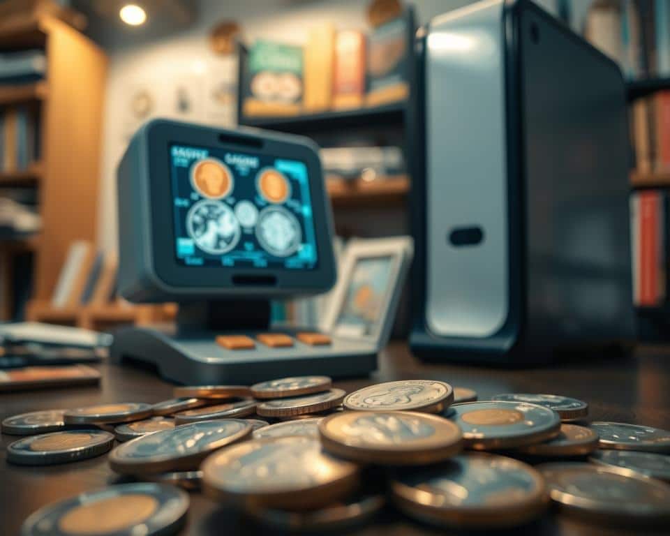 scanner digital moedas valiosas
