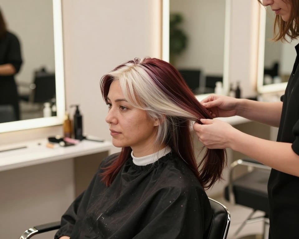 Transformação de cor de cabelo