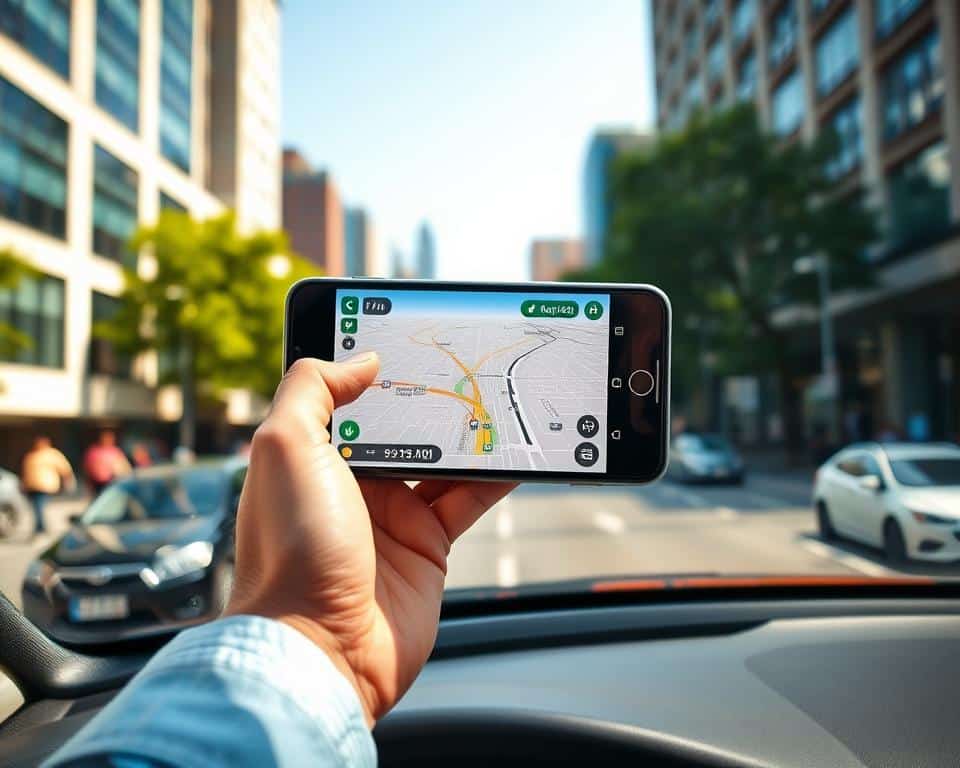 guia de direção no aplicativo