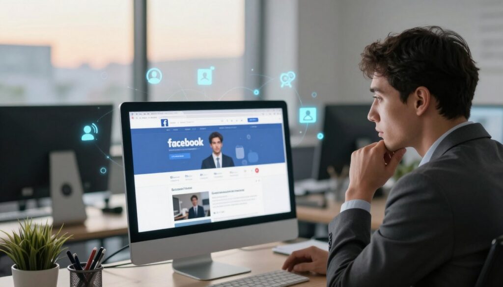 Visitas no perfil do Facebook