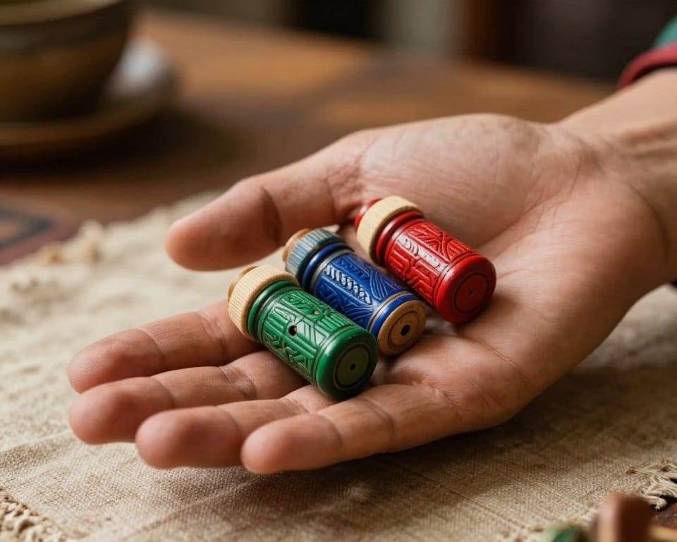 frascos de rapé na palma da mão