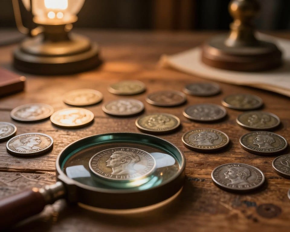 identificação de moedas antigas com fotografia