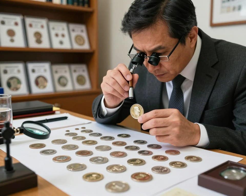 identificação de moedas raras