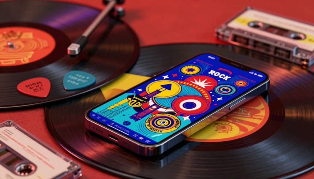 rock retrô no celular