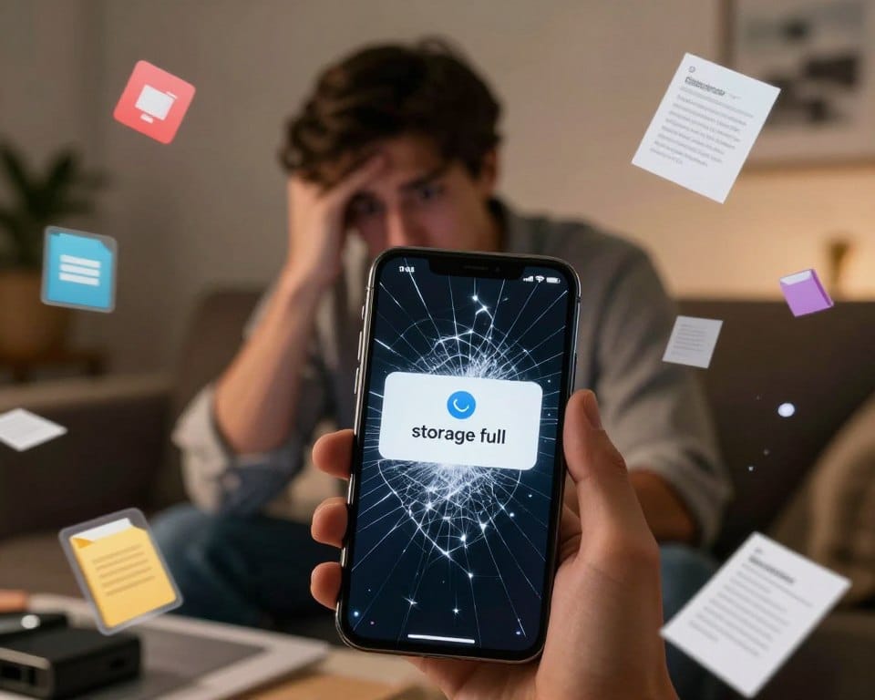 sinais de celular com memória cheia