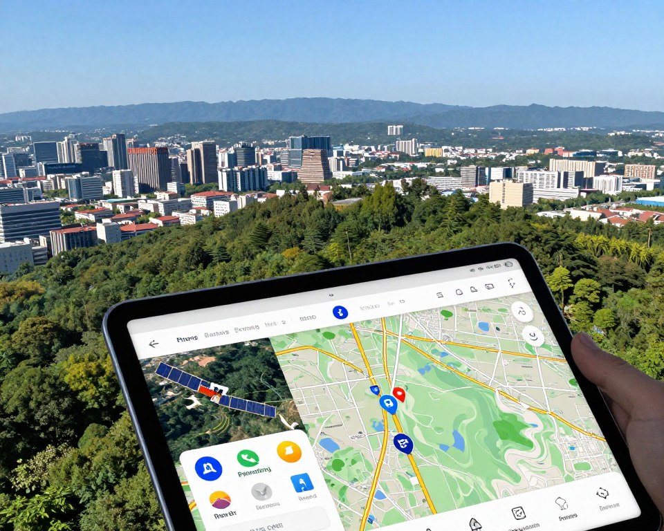 navegação por imagens de satélite