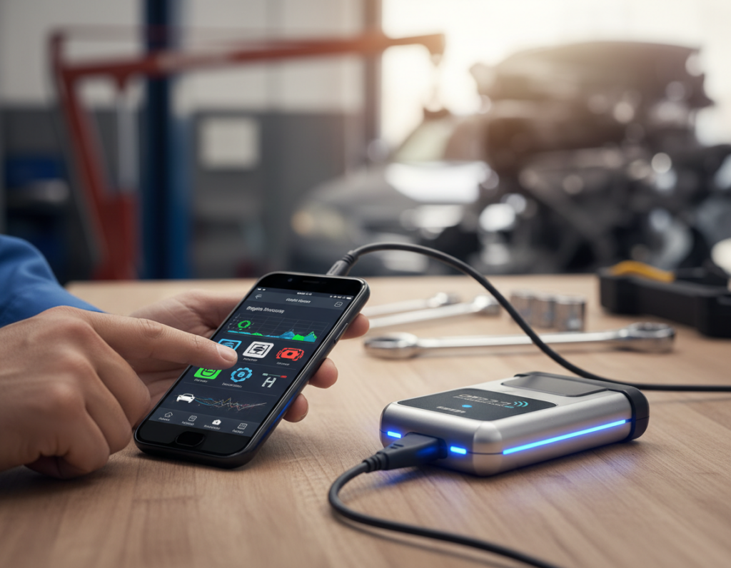 tecnologia OBD2 conectada ao celular