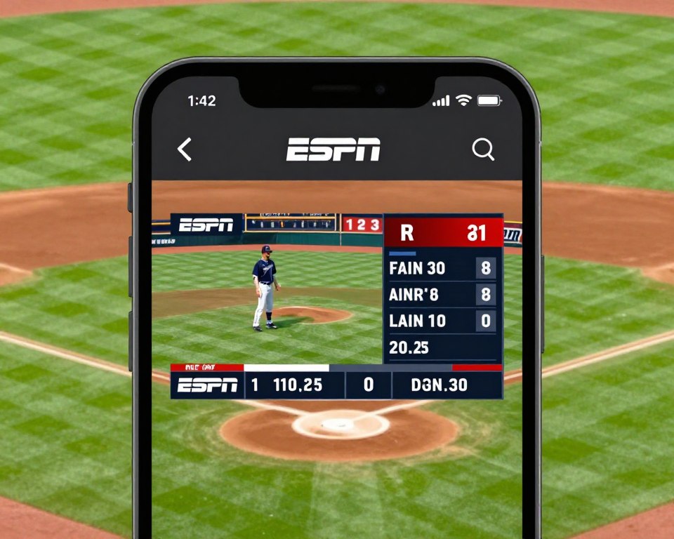app ESPN transmissão beisebol ao vivo