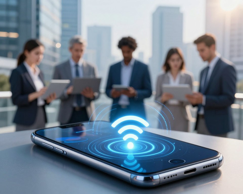 conceito de conexão WiFi instantânea