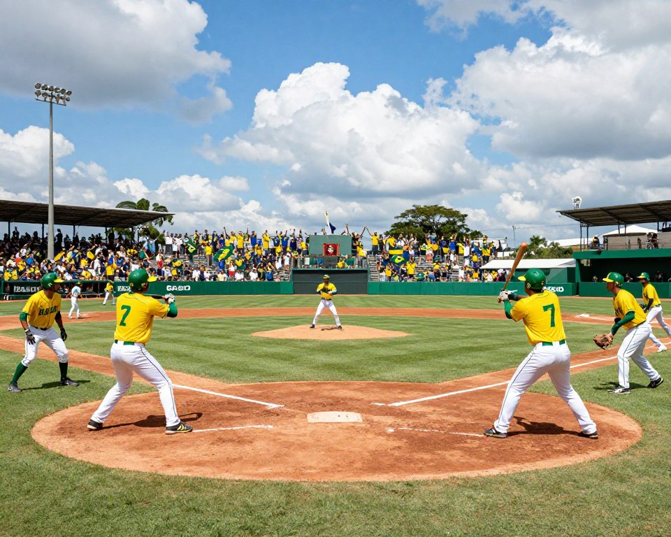 seleção brasileira beisebol em campo