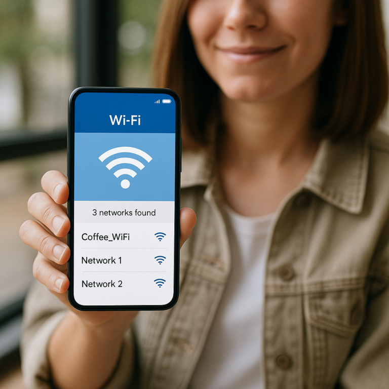 Wi-Fi próximos de forma rápida e prática